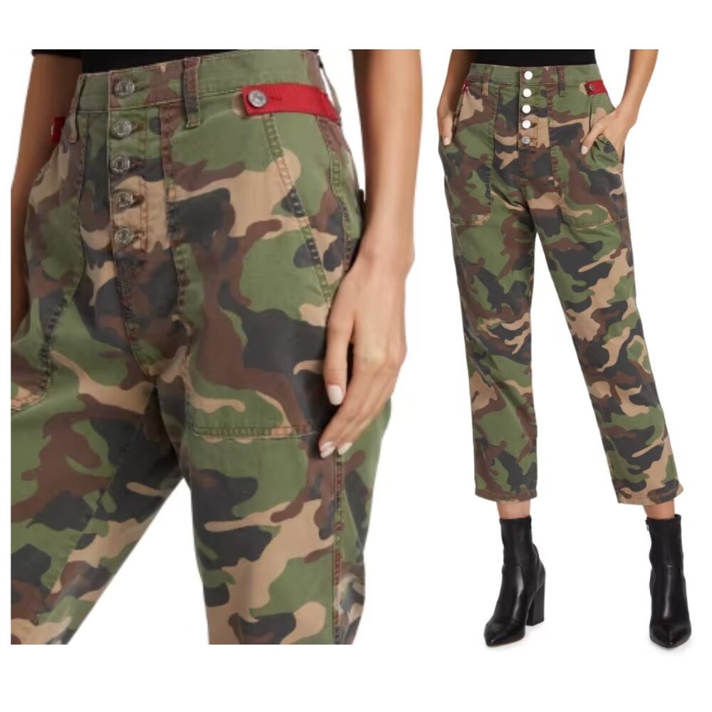 VERONICA BEARD Camo print Arya High rise cropped jeans sz 29